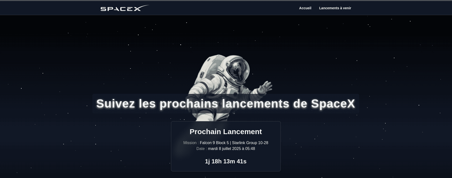 Screenshot 1 de SpaceX Dashboard