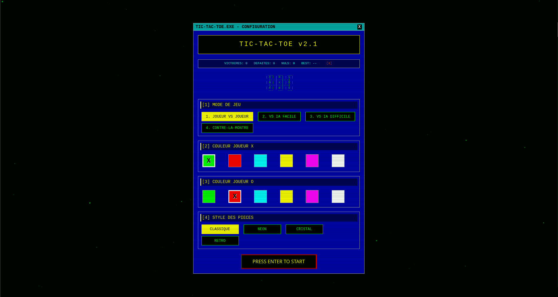 Screenshot 1 de TIC-TAC-TOE.EXE